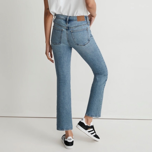 Madewell Kick Out Crop Jeans Milverton Wash in Stretch Denim Size 32 - Picture 3 of 15